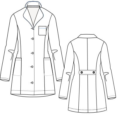 Patron ropa, Fashion sewing pattern, molde confeccion, patronesymoldes.com Uniformes D 9590 UNIFORMES Guardapolvos